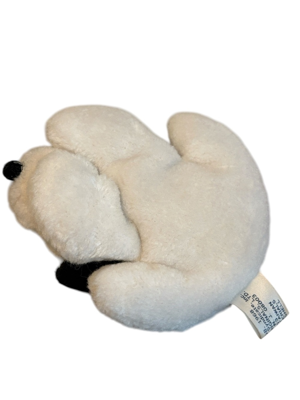 Vintage Butterfly Originals Snoopy Bean Bag Plush White and Black 5” - Picture 5 of 8